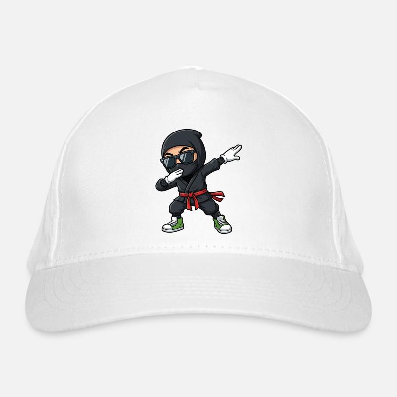 Dessin animé drôle de ninja dab Casquette classique bio