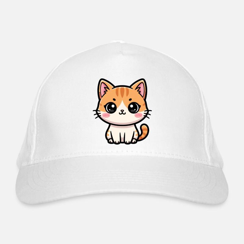 Chibi Tabby Kitten Tee Art Organic Baseball Cap