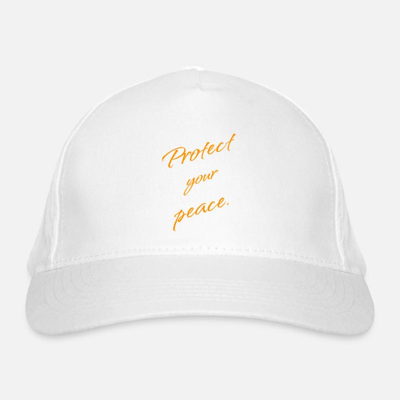 Protect Your Peace – Keep Moving Forward - Bio-Baseballkappe - Weiß