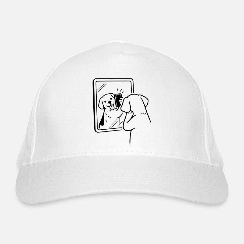 selfie dog hund Bio-Baseballkappe