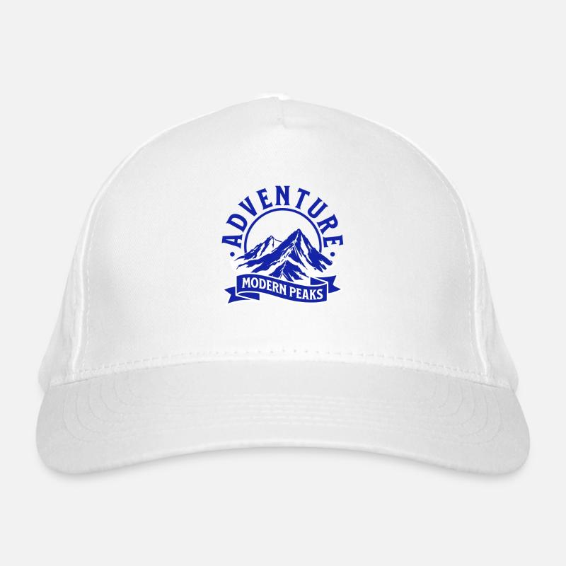 Modern Mountain Adventure Peaks Logo Casquette classique bio