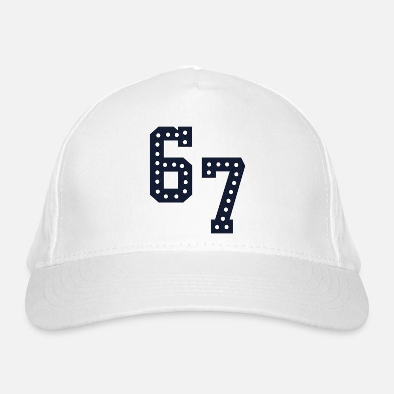 Number Lights 67 Organic Baseball Cap