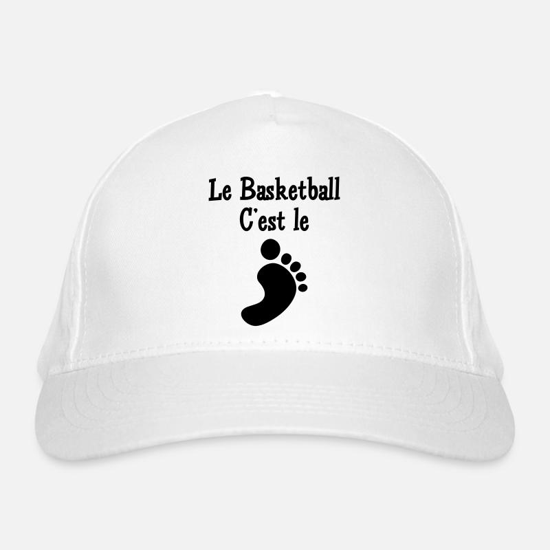 Basketball is the foot - Organic Baseball Cap - white