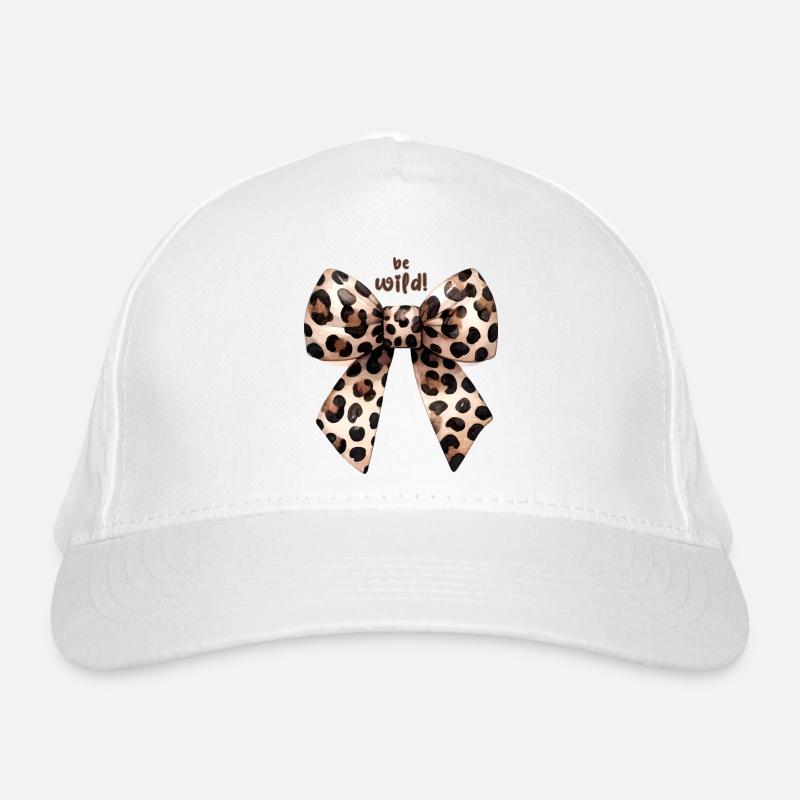 Be Wild Leopard Bow Organic Baseball Cap