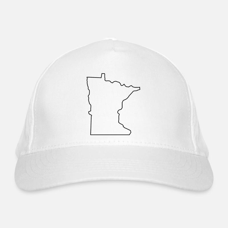 Minnesota map Organic Baseball Cap
