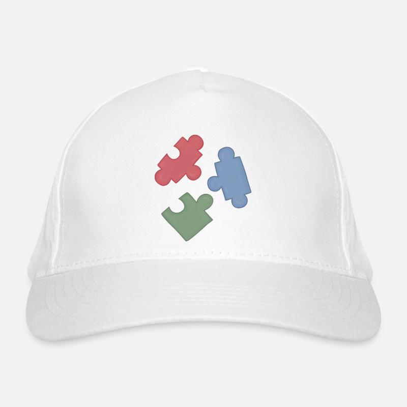 Groupe de trois casse-tête des couleurs du puzzle Casquette classique bio