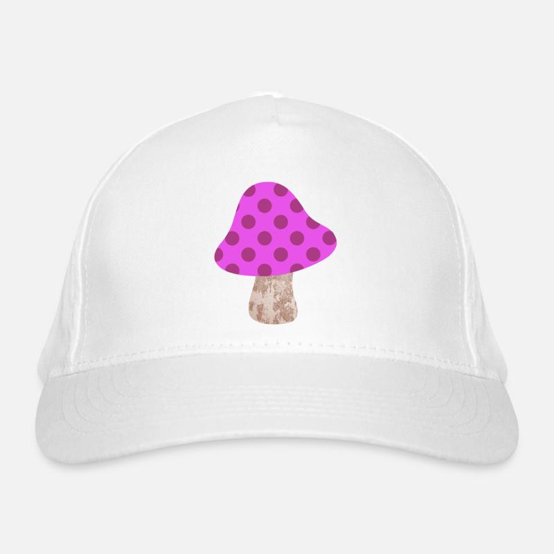 Motif de points champignons Points Points Roses Bonheur de la chambre de bébé Casquette classique bio