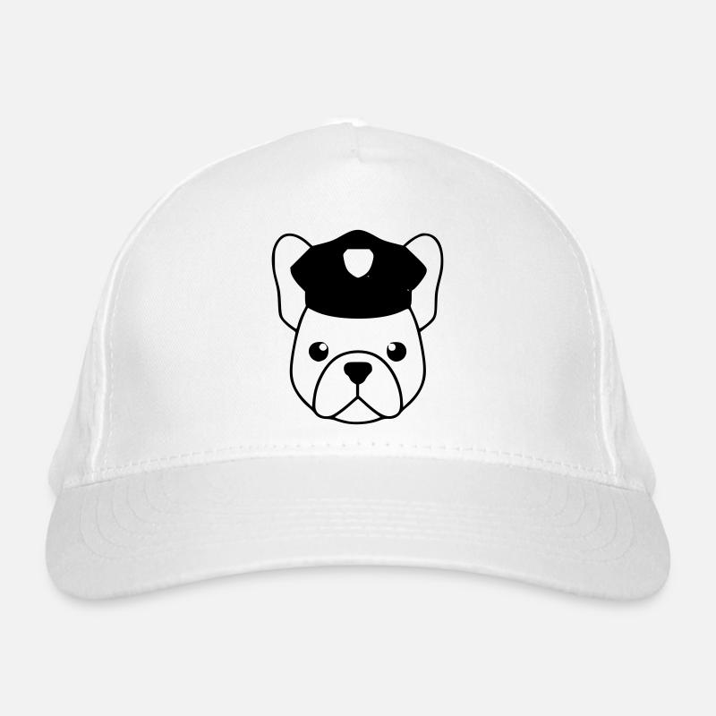 Frenchie Polizist Cop Kopf Bio-Baseballkappe