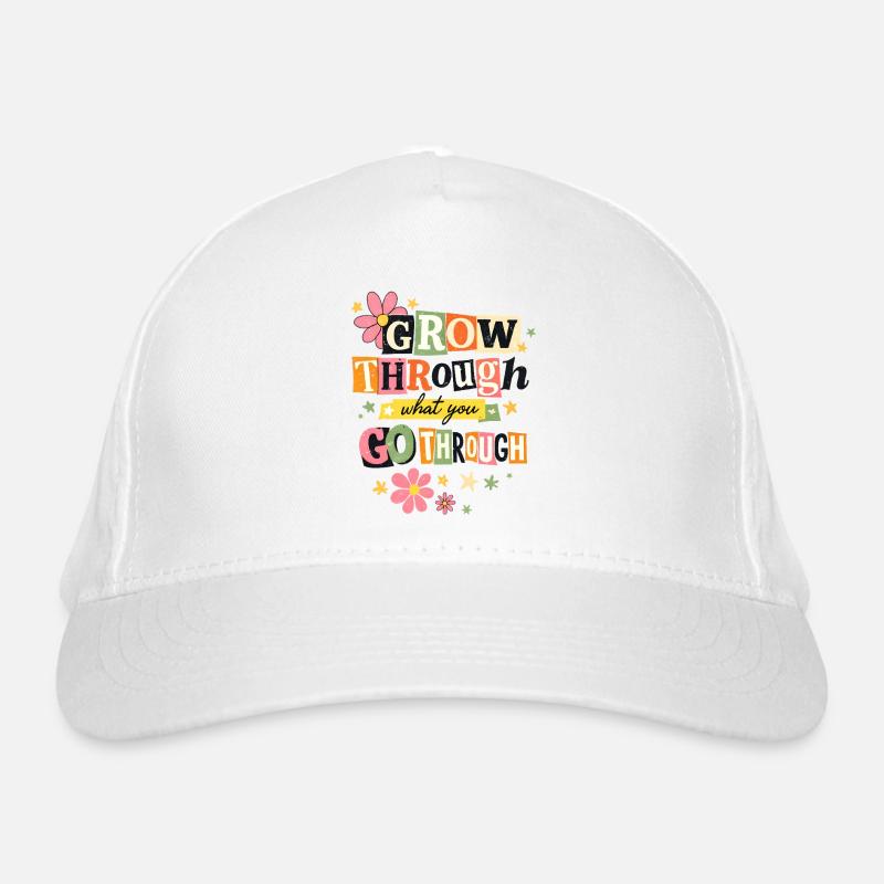 Grandis grâce à ce que tu traverses Motivation Casquette classique bio