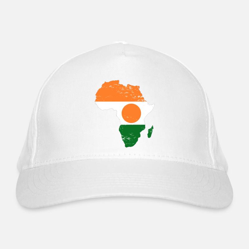 Niger_Flagge_Afrika_used Bio-Baseballkappe