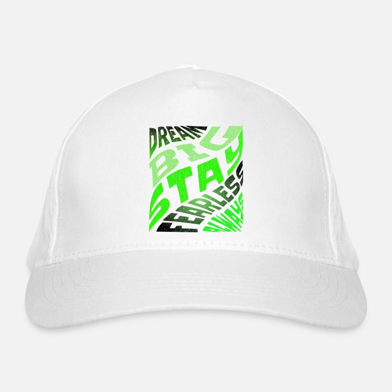 DREAM BIG Neon Typography Organic Baseball Cap