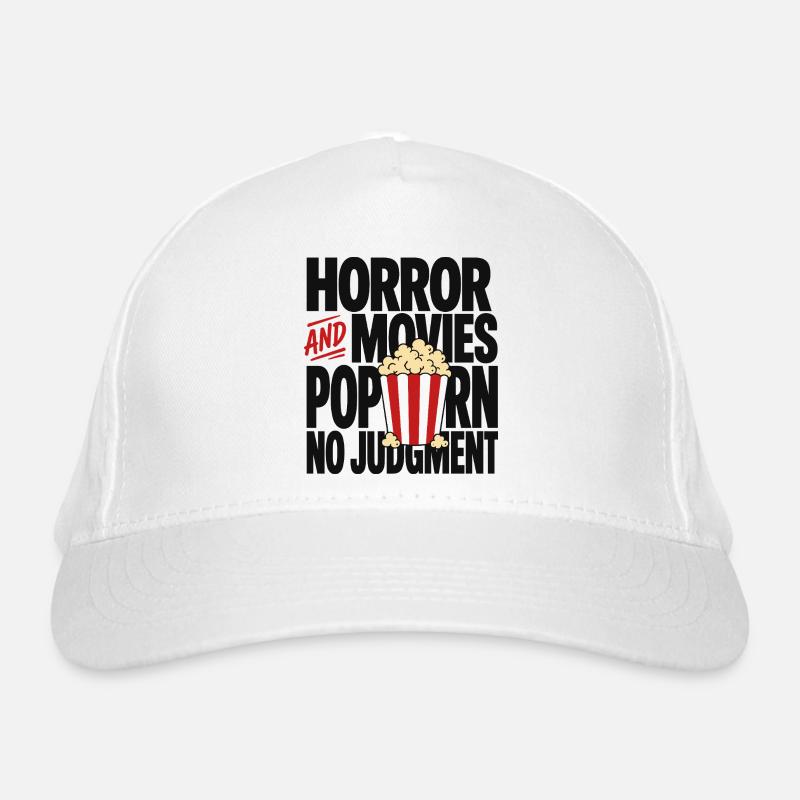 Horror Movies Popcorn Judgment Organic Baseball Cap