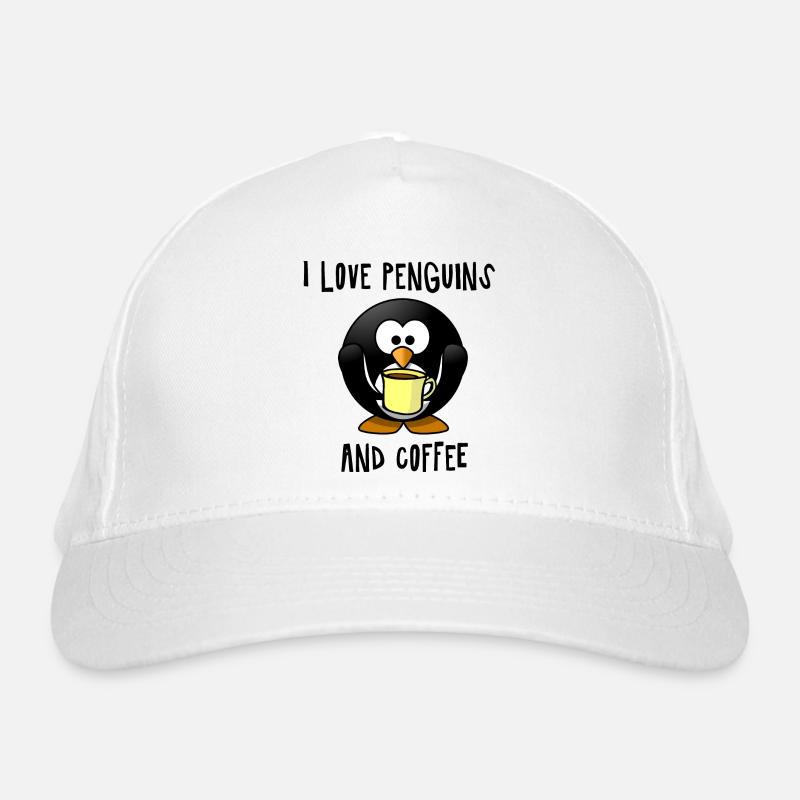 I love penguins and coffee - Penguin - fun4m3 Organic Baseball Cap