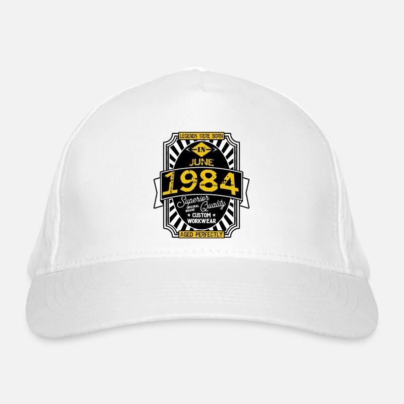 JUNI 1984 - Bio-Baseballkappe - Weiß