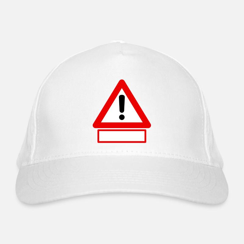 Warning! Custom text! 1 line 🚧 Organic Baseball Cap