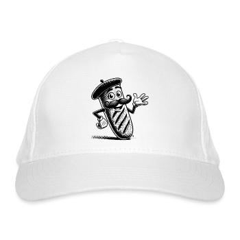 The French Baguette - Organic Baseball Cap - white - Front