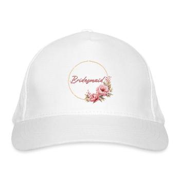 The Peony Bridesmaid Stag Shirt - Bio-Baseballkappe - Weiß - Vorne