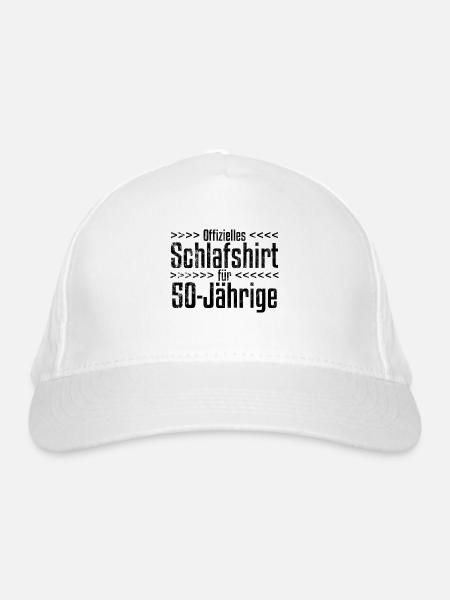 Offizielles Schlafshirt Für 50-Jährige - Bio-Baseballkappe - Weiß