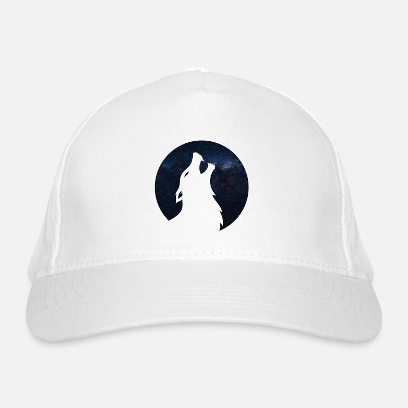 Wolf silhouette Galaxy Bio-Baseballkappe