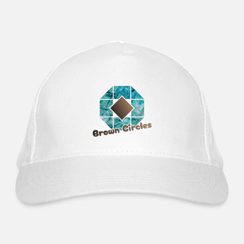 Abstract Octagon Brown Circles Organic Baseball Cap