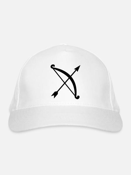 bow and arrow - Organic Baseball Cap - white - Front