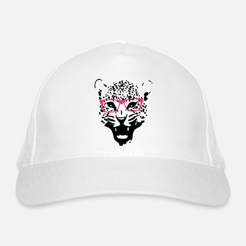 Leopard Nerd Brille 2c Bio-Baseballkappe