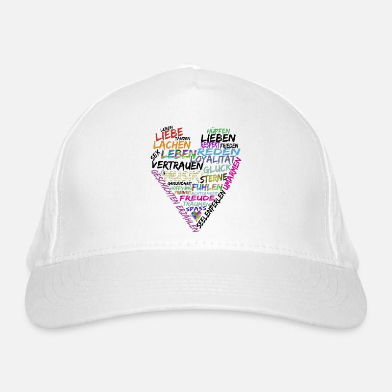 Herz Text Bio-Baseballkappe