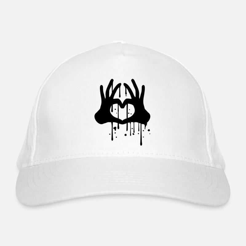 drops graffiti spray color 2 haende paar team ha Organic Baseball Cap