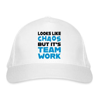 Teamwork - Bio-Baseballkappe - Weiß - Vorne