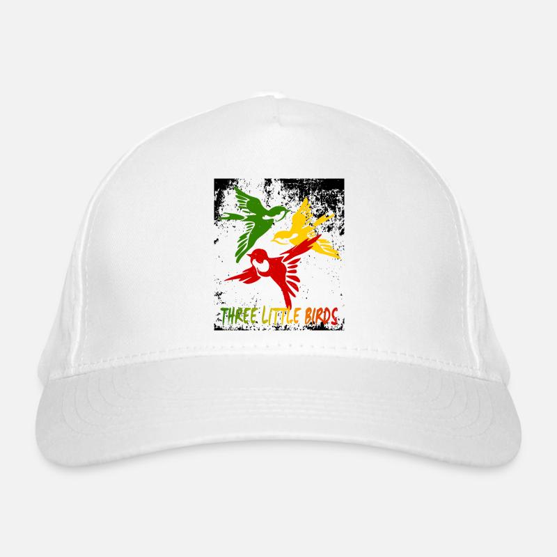 Three little birds - Organic Baseball Cap - white