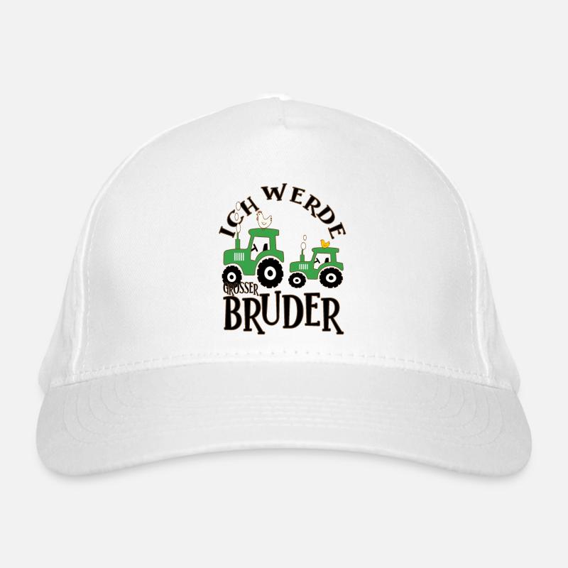 Ich werde großer Bruder Traktor Bio-Baseballkappe