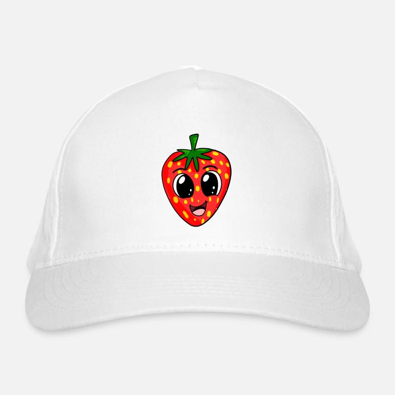 Erdbeere Bio-Baseballkappe