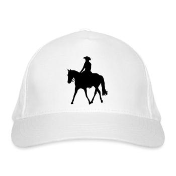 Westernreiter im Jog - Bio-Baseballkappe - Weiß - Vorne