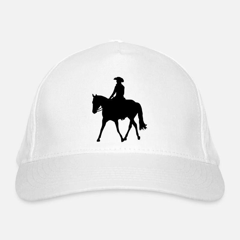 Westernreiter im Jog - Bio-Baseballkappe - Weiß