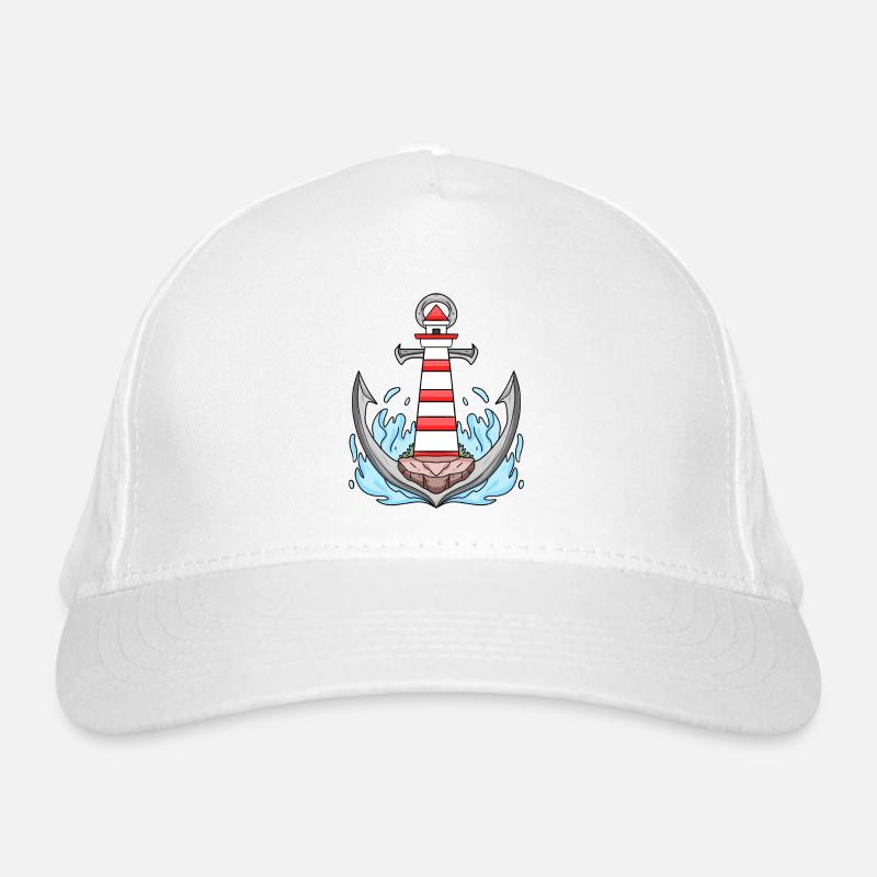 Anchor Lighthouse Organic Baseball Cap