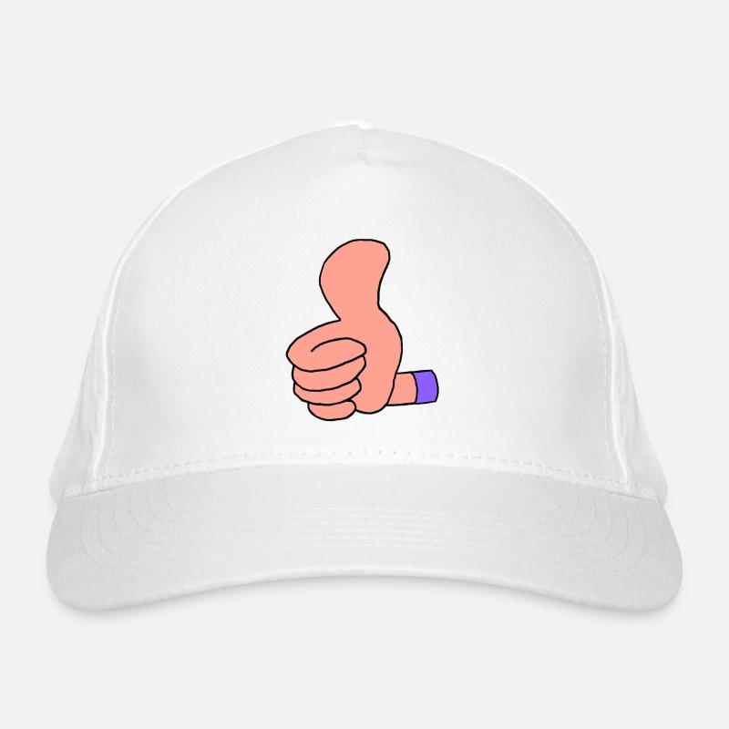Pouce vers le haut (manche violette) Casquette classique bio