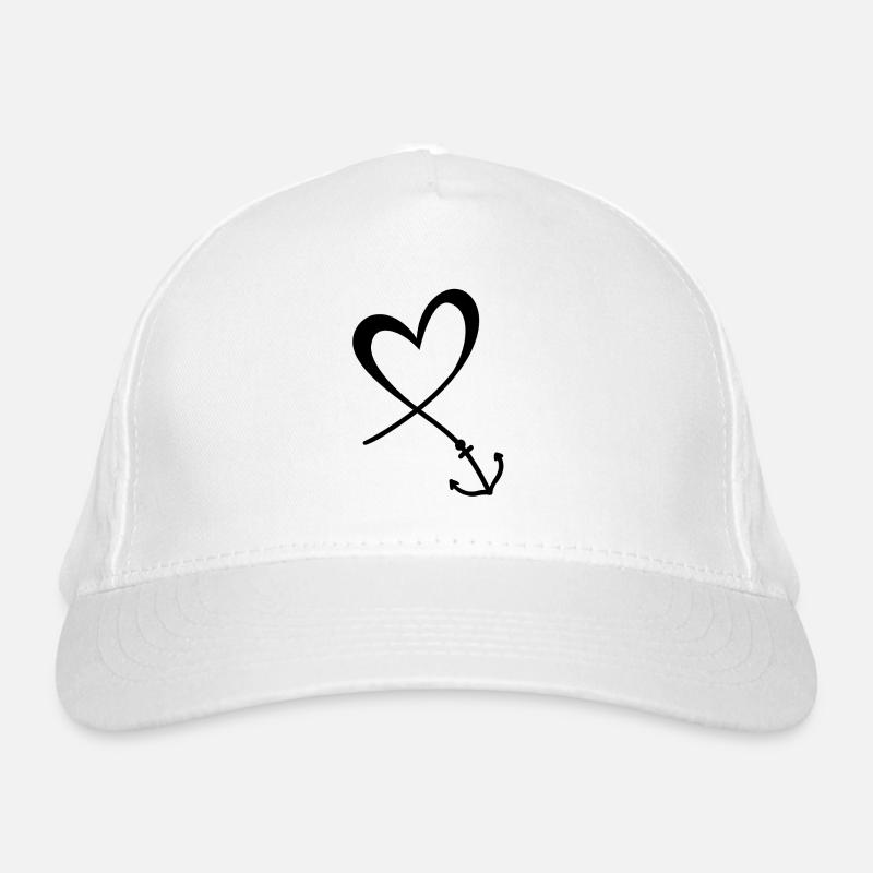 Herz Anker Bio-Baseballkappe
