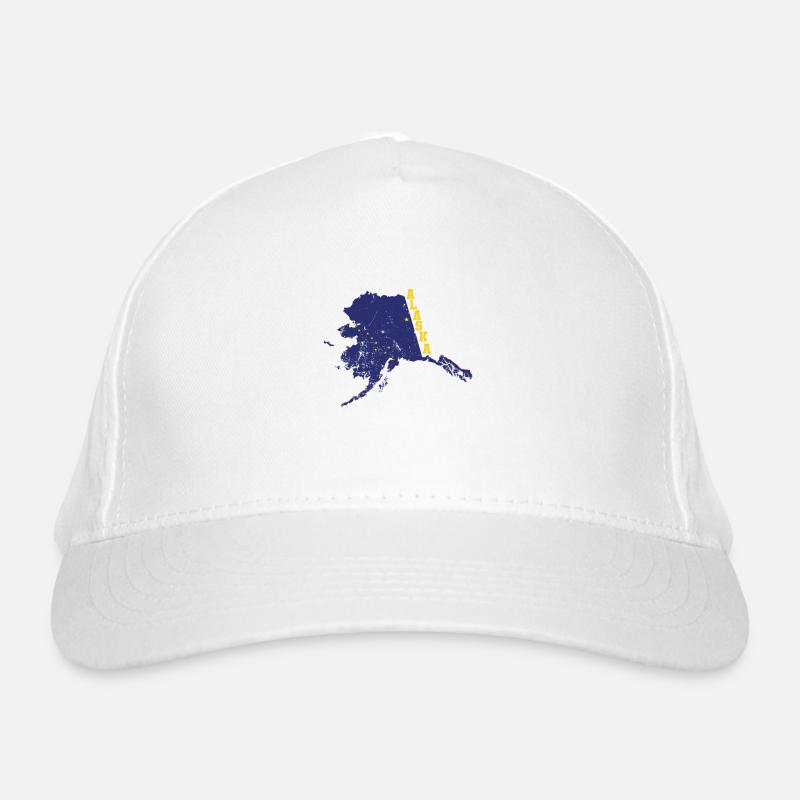 Alaska State Outline Map USA Organic Baseball Cap