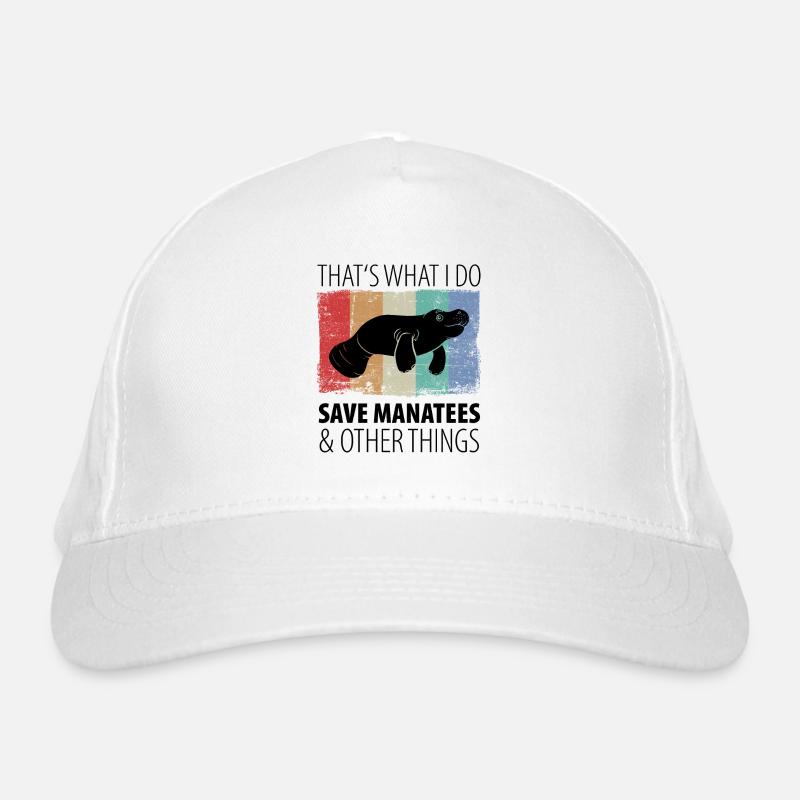 Manatees Funny Manatee Organic Baseball Cap