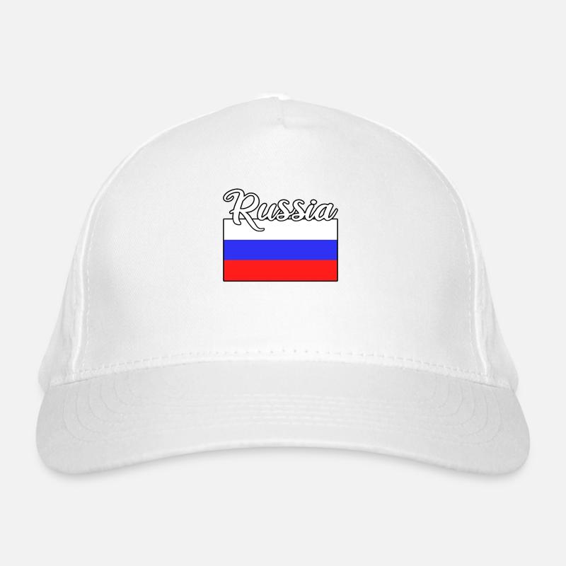 Russie Russie Drapeau Casquette classique bio
