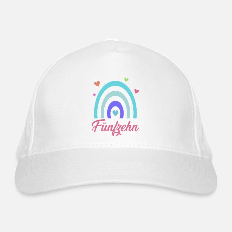 15. Geburtstag Regenbogen Bio-Baseballkappe