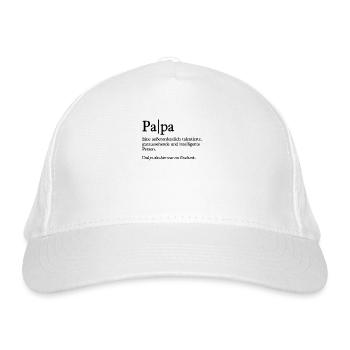 Papa Spruch Vatertag Lustig Vater - Bio-Baseballkappe - Weiß - Vorne