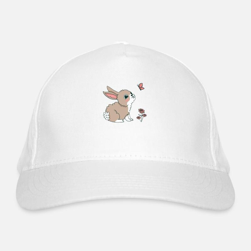 lapin doux à Pâques au printemps lapins Casquette classique bio