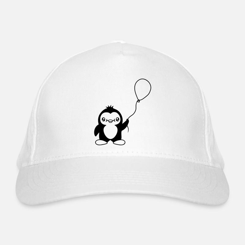 Penguin Child Balloon Organic Baseball Cap