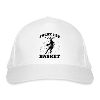 Je Peux Pas J'ai Basket - Casquette classique bio - blanc - Devant
