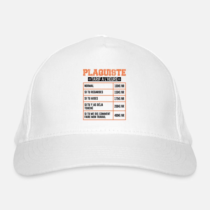 Le Tarif Horaire D'un Plaquiste Casquette classique bio