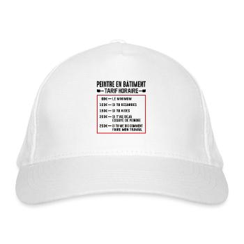 Peintre En Bâtiment Tarif Horaire - Casquette classique bio - blanc - Devant