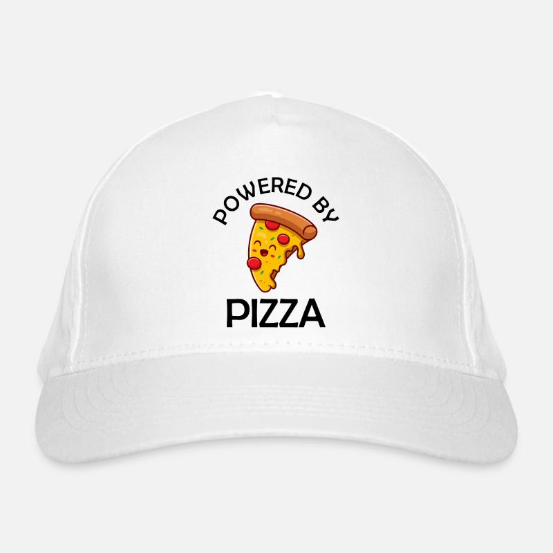 Powered By Pizza Lustiger Pizza Spruch Bio-Baseballkappe