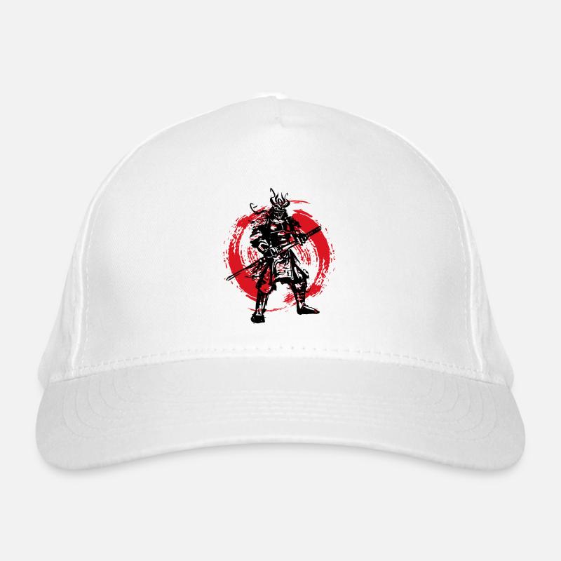Samurai Japanischer Krieger Blutmond Design Bio-Baseballkappe