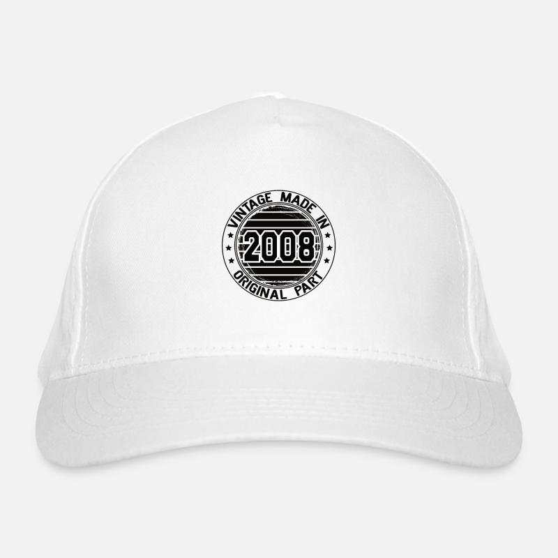 Vintage Made In 2008 Original Part Anniversaire 2008 Casquette classique bio